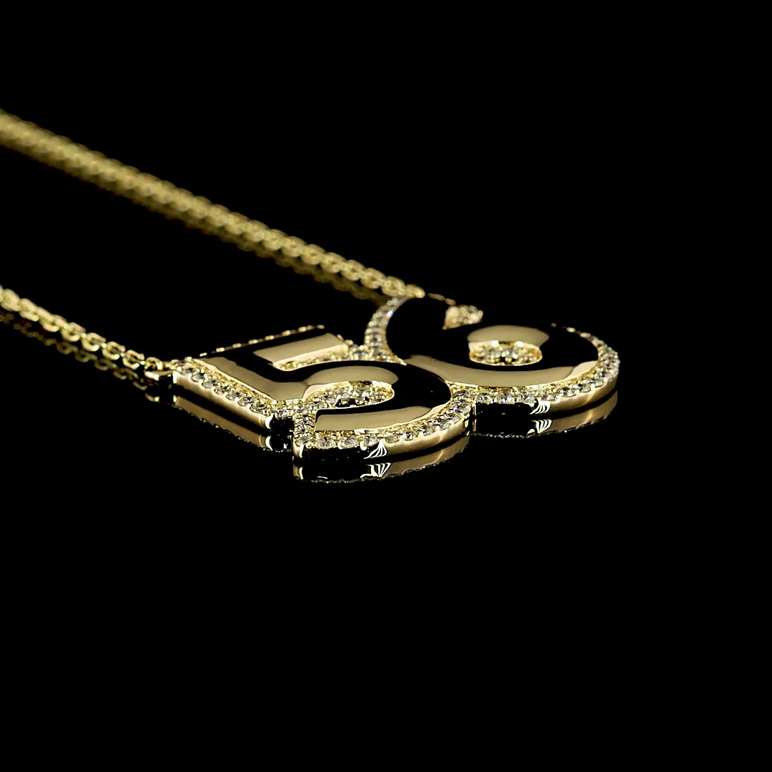 0.39 Cts 14k Yellow Gold Round Shape Pendant Pendant - Image 2