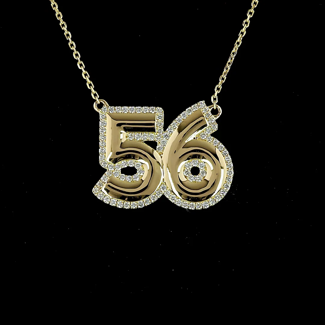 0.39 Cts 14k Yellow Gold Round Shape Pendant Pendant - Image 3