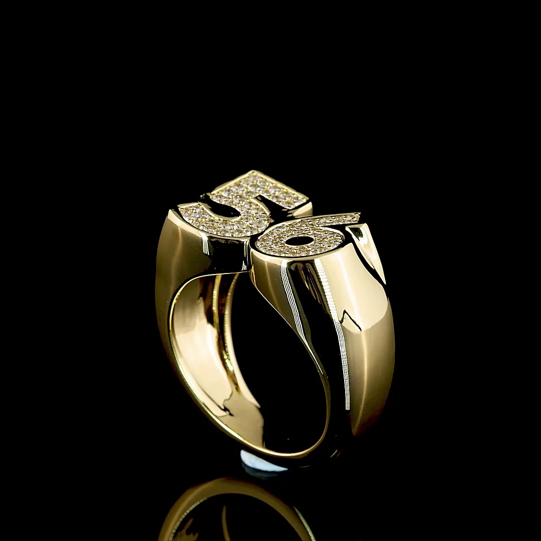 0.48 Cts 14k Yellow Gold Round Shape Special Ring - Image 2