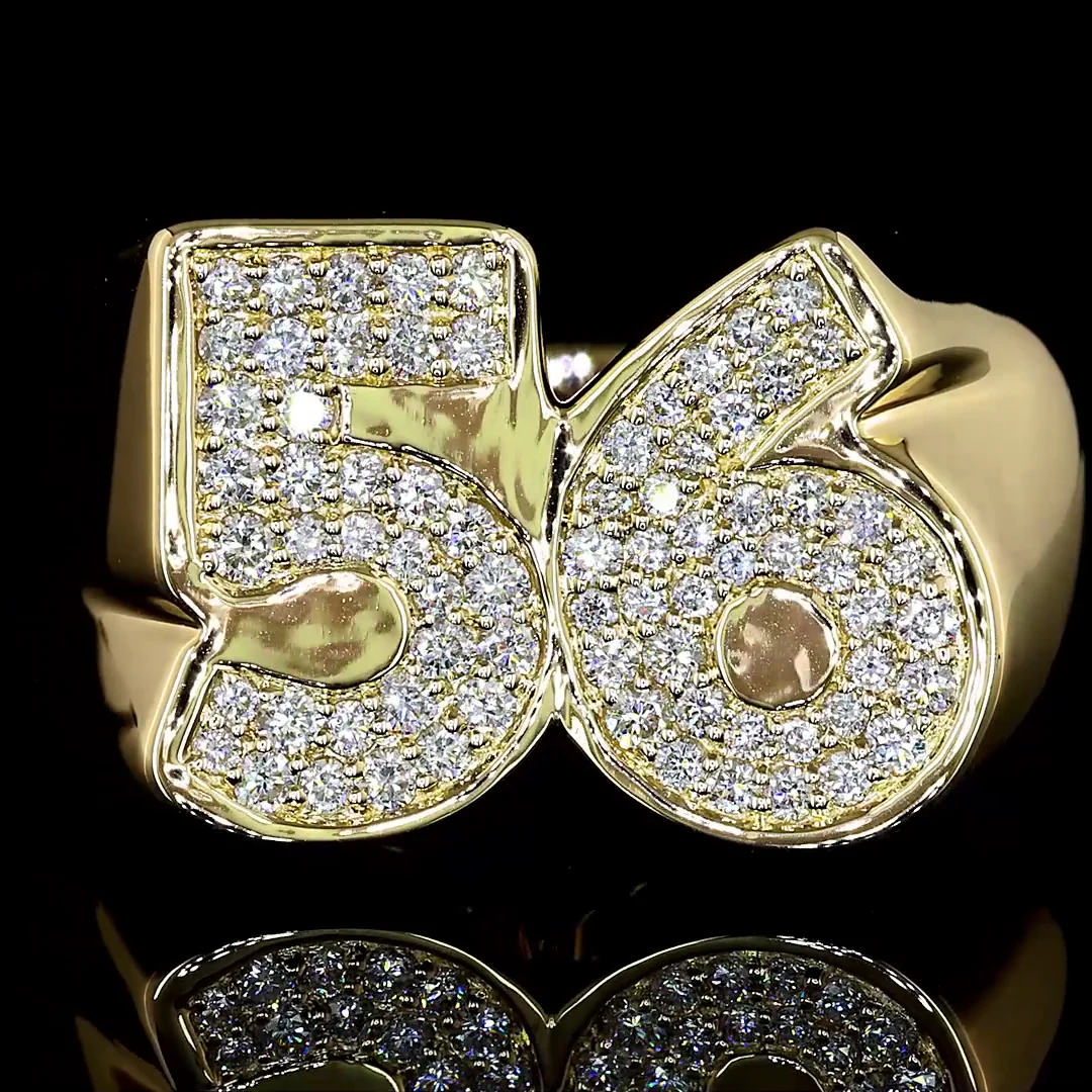 0.48 Cts 14k Yellow Gold Round Shape Special Ring - Image 3