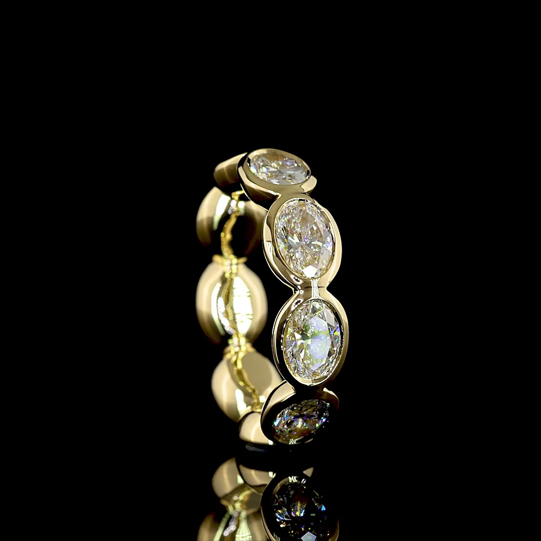 2.09 Cts 14k Yellow Gold Heart Shape Eternity Band Eternity Band - Image 2
