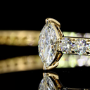 4.33 Cts 14k Yellow Gold Marquise Shape Bangles Bracelet - Image 4
