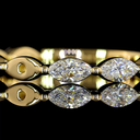 0.71 Cts 18k Yellow Gold Marquise Shape 3/4 Band Eternity Band - Image 3