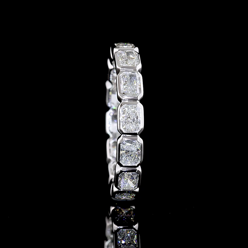 1.9 Cts 18k White Gold Radiant Shape Eternity Band Eternity Band - Image 2