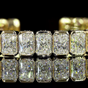 21.87 Cts 18k Yellow Gold Mix Shape Bangles Bracelet - Image 3