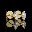 0.34 Cts 14k Yellow Gold Marquise Shape Studs Earring - Video