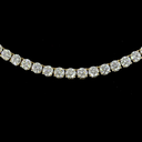 8.13 Cts 14k Yellow Gold Round Shape Tennis Necklace - Image 3