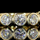 2.96 Cts 14k Yellow Gold Round Shape 3/4 Band Eternity Band - Image 3