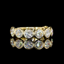 2.96 Cts 14k Yellow Gold Round Shape 3/4 Band Eternity Band - Video
