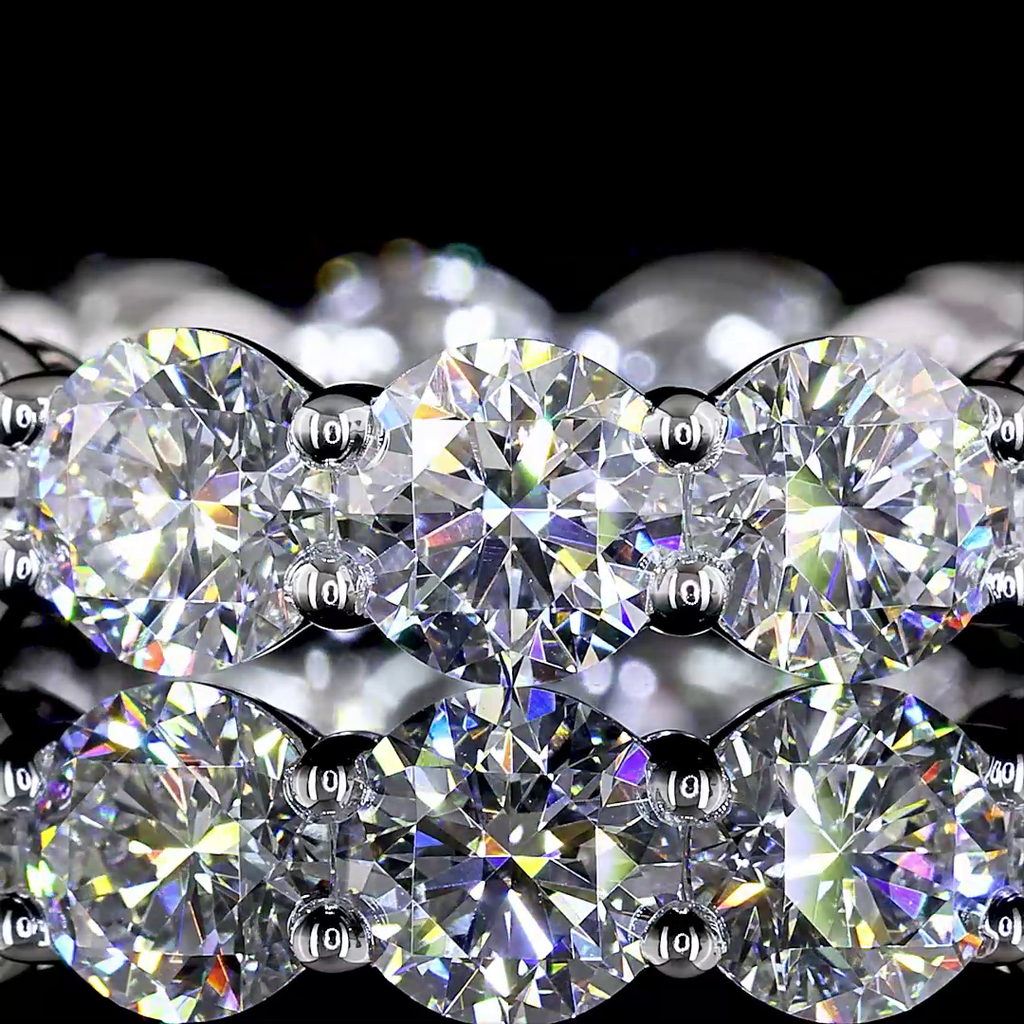 4.71 Cts 14k White Gold Round Shape Eternity Band Eternity Band - Image 3