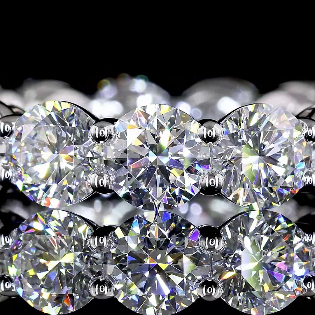 4.71 Cts 14k White Gold Round Shape Eternity Band Eternity Band - Image 3