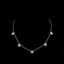 2.94 Cts 18k Yellow Gold Round Shape Station Necklace - Video