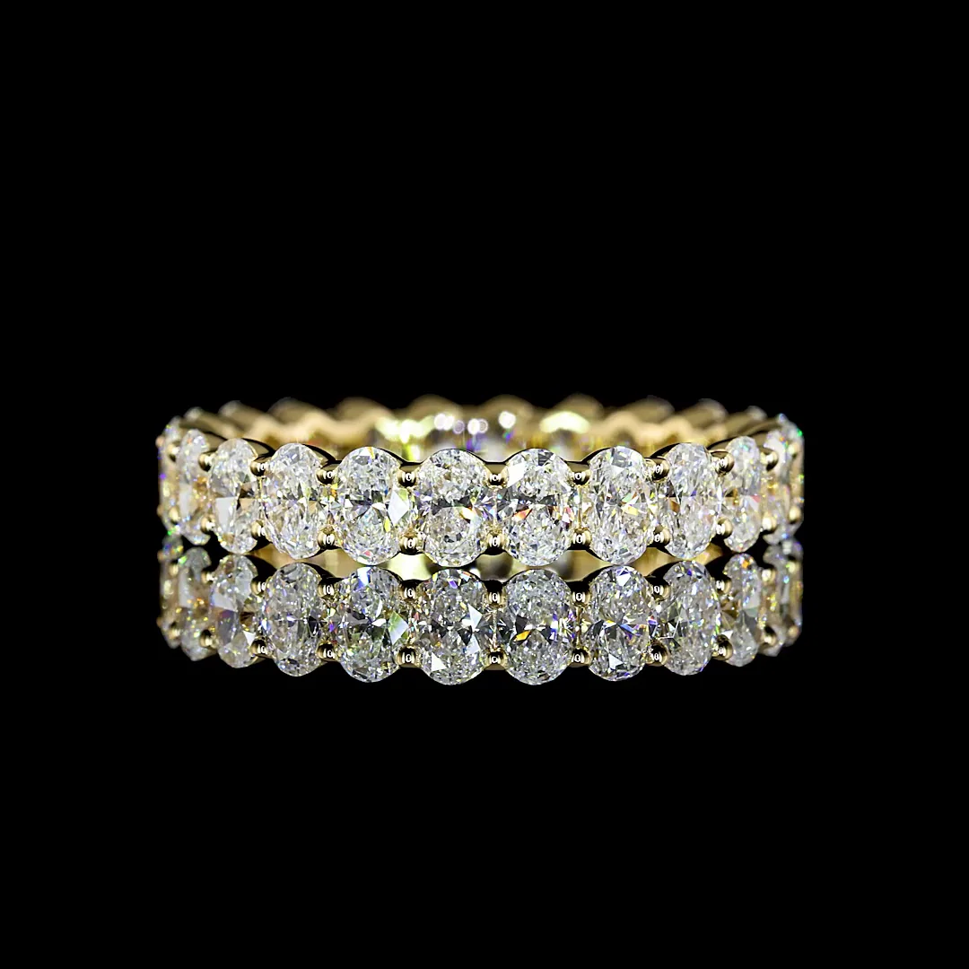 2.39 Cts 14k Yellow Gold Oval Shape Eternity Band Eternity Band - Video