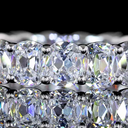 3.58 Cts 14k White Gold Antique Cushion Shape Eternity Band Eternity Band - Image 3