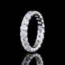 3.58 Cts 14k White Gold Antique Cushion Shape Eternity Band Eternity Band - Image 4