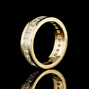 3.93 Cts 14k Yellow Gold Emerald Shape Eternity Band Eternity Band - Image 2