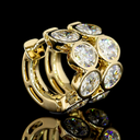 5.02 Cts 14k Yellow Gold Oval Shape Huggies Earring - Video