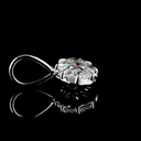 1 Cts 14k White Gold Oval Shape Solitaire Pendant - Image 4