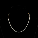 10.04 Cts 14k Yellow Gold Round Shape Tennis Necklace - Video