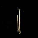 3.88 Cts 14k Yellow Gold Emerald Shape Tennis Bracelet - Image 3