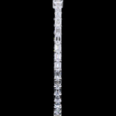 3.31 Cts 14k White Gold Emerald Shape Hoops Earring - Image 2