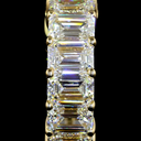4.18 Cts 14k Yellow Gold Emerald Shape Huggies Earring - Image 2
