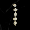 5.17 Cts 14k Yellow Gold Mix Shape Hanging Earring - Image 4