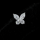 1.17 Cts 14k White Gold Mix Shape Studs Earring - Image 3