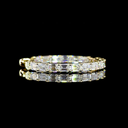 3.22 Cts 14k Yellow Gold Emerald Shape Hoops Earring - Image 2