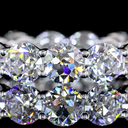 4.9 Cts 14k White Gold Old European Brilliant Shape Eternity Band Eternity Band - Image 3