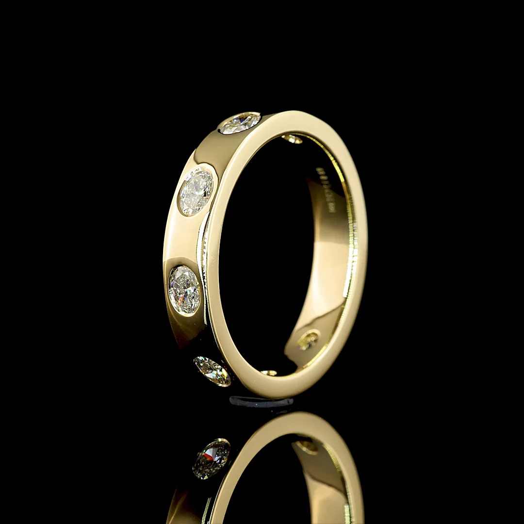 0.69 Cts 14k Yellow Gold Oval Shape Eternity Band Eternity Band - Image 4