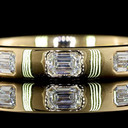 0.66 Cts 14k Yellow Gold Emerald Shape Eternity Band Eternity Band - Image 3