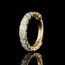 2.97 Cts 14k Yellow Gold Asscher Shape 3/4 Band Eternity Band - Image 4