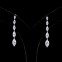 3.56 Cts 14k White Gold Marquise Shape Hanging Earring - Video