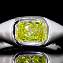 0.82 Cts 14k White Gold Radiant Shape Solitaire Ring - Image 3