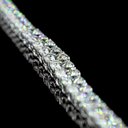 15.79 Cts 14k White Gold Round Shape Riviera Necklace - Image 2