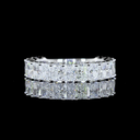 4.08 Cts 14k White Gold Radiant Shape 3/4 Band Eternity Band - Video