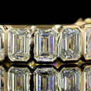4.15 Cts 14k Yellow Gold Emerald Shape 3/4 Band Eternity Band - Image 3