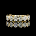 1.55 Cts 14k Yellow Gold Oval Shape 3/4 Band Eternity Band - Video