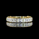 1.93 Cts 14k Yellow Gold Asscher Shape 3/4 Band Eternity Band - Video