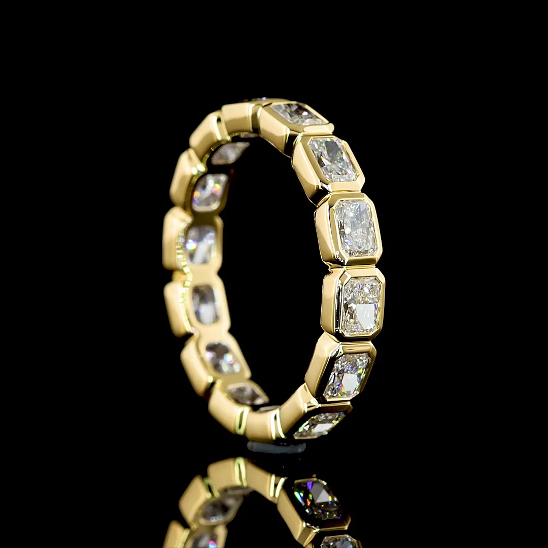 1.9 Cts 18k Yellow Gold Radiant Shape Eternity Band Eternity Band - Image 2