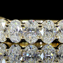 2.94 Cts 14k Yellow Gold Oval Shape 3/4 Band Eternity Band - Image 3