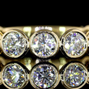 1.94 Cts 14k Yellow Gold Round Shape 3/4 Band Eternity Band - Image 3