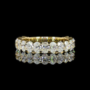 1.89 Cts 14k Yellow Gold Oval Shape 3/4 Band Eternity Band - Image 3