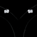 1.96 Cts 14k White Gold Mix Shape Studs Earring - Video
