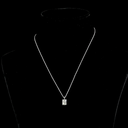 1.53 Cts 14k White Gold Radiant Modified Shape Solitaire Pendant - Video