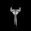 6.32 Cts 14k White Gold Emerald Shape 3 Stones Ring - Image 4