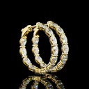 4.88 Cts 14k Yellow Gold Oval Shape Hoops Earring - Video