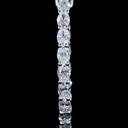 1.86 Cts 14k White Gold Oval Shape Hoops Earring - Image 2