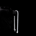 12.86 Cts 14k White Gold Round Shape Tennis Bracelet - Image 3